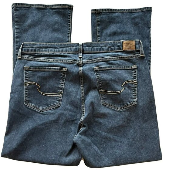 Levi Signature Gold Womens Mid Rise Bootcut Dark Wash Stretch Jeans-18S (34x29) - Picture 2 of 12